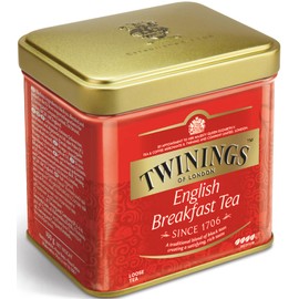 Twinings English Breakfast Tea Black Tea Loose in the Tea Tin Strong Black Tea Made from High-Quality Tea Leaves Picked in Sri Lanka and India's Best Tea Gardens g, Neutral, 100 g