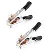 QWORK Welding Ground Clamp, 2 Pack 500AElectroplated Ground Clamp Copper