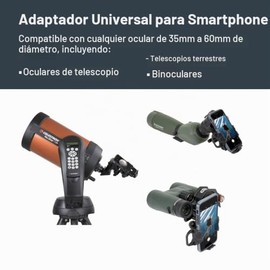 Celestron - NexYZ - Adaptador Universal para Smartphone de 3 Ejes para telescopio - Adaptador Digiscoping Smartphone - Captura imgenes y Video a...   