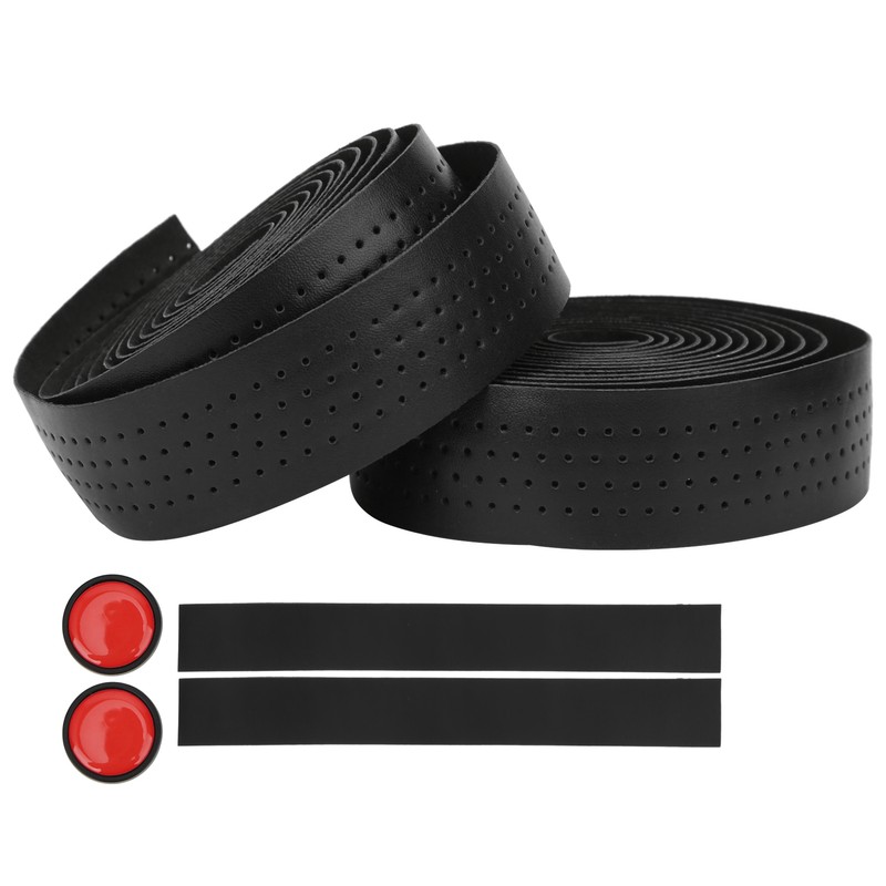 2Pcs Cycling PU Leather EVA Handlebar Belt Road Bike AntiSlip