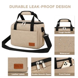 Riley Joy 8.5L Portable Insulated Insulated Waterproof Picnic Bag with Adjustable Shoulder Strap Foldable Insulated Bag for Children and Adults