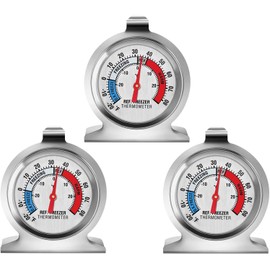 Refrigerator Thermometer, Large Dial Freezer Thermometer,Classic Series Temperature Thermometer for Refrigerator Freezer Fridge Cooler (3Pack)
