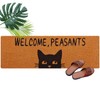 Mindsoft Peasants Cat Welcome Mat 48 x 16 Inch Funny