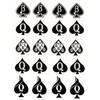 4 Sheets BBC Queen of Spades Temporary Tattoo Sticker Total