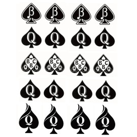 4 Sheets BBC Queen of Spades Temporary Tattoo Sticker Total 81(15X21cm) QoS Hardcore Words Phrases