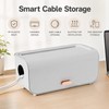 Desktop Cable Management Box for Chargers - Covered PP Organizer