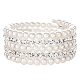 Pearl Bracelet for Women Gifts Trendy Stuff Dainty Pearl Bracelet White Baroque Pearl Wrist Bracelets Bridesmaid Bridal Wedding Jewelry Gifts