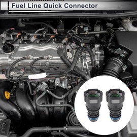 Motoforti 5/8" Fuel Line Quick Connector ID Hose for 3/4" SAE Male Straight Fuel Line Quick Seal Fittings Plastic Black Gray 2 Pcs