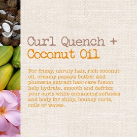 Maui Moisture - Batido Curl Quench + con aceite de coco para rizos, 12 onzas, crema cremosa para peinar sin silicona para rizos gruesos, retorcidos, trenzas, peinados para lavar y llevar