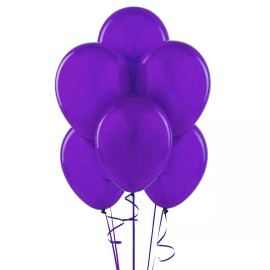 Unbranded 72 Latex Balloons 12" With Clips and Curling Ribbon-Purple