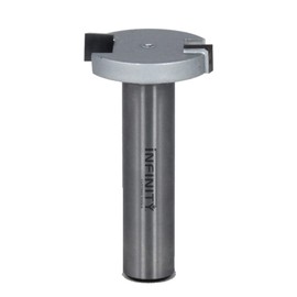 Infinity Cutting Tools 1/2" Shank, Mortise Bit w/ Bearing, 1-1/4" C.D. x 15/64" C.H.| Carbide Tip | Heavy-Duty | Ultra-Smooth Finish | Handheld Router Bits