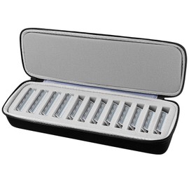 Comecase Grooming Clipper Blade Case Holder Organizer - Hard Travel Carrying Storage Holds 12 Blades - Upgrade