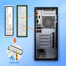YIMATEECO I/O Shield Plate Blank Backplate PVC with Adhesive, IO Shield Plate Blank Universal DIY for All PC Motherboards Desktop Computer Case, Cutting Any (172 * 58mm, 2Pcs, White)