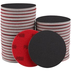 Shineboc 20Pcs 3 Inch Hook and Loop Sanding Sponge Disc with Buffer Backing 600 Grit Wet or Dry Sanding Sheets Reusable Hand Sander Sandpaper - Curved Surface Sanding Pads for Automotive Wood Metal
