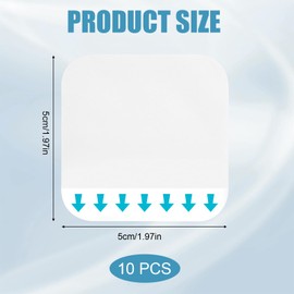 Pack of 10 Hydrocolloid Wound Dressings, 5 x 5 cm, Extra Thin Hydrocolloid Plasters, Large Waterproof Wound Plasters for Cuts, Abrasions, Pressure Points, Blisters, Acne and Venous Leg Ulcers