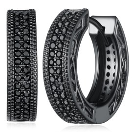 Fuguangju Viking Earrings for Men 925 Sterling Silver Viking Hoop Earrings Norse Runes Viking Earrings Viking Jewelry for Men Viking Gifts