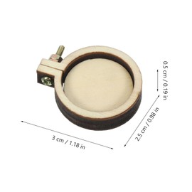10pcs Mini Embroidery Hoop Mini Wood Hoops DIY Creative Small Pendant for Embroidery and Cross Stitch