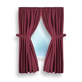 Carnation Home Fashions Cortina de Vinilo para Ventana de baño, Color borgoña