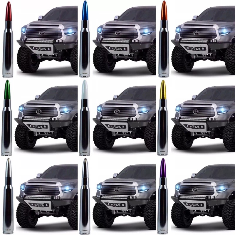 VMS RACING Chrome with Pink Tip Bullet Antenna for Toyota