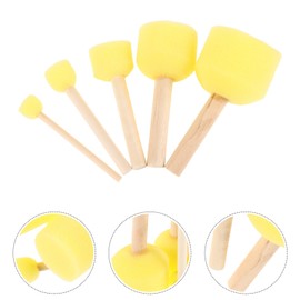 Tofficu 5pcs Art Sponges Clay Sculpting Tools Wooden Rolling Pin Teaching Sponge Stick for Pottery Boys and Girls Painting