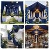 PartyVillage 10ftx20ft Navy Blue Ceiling Curtain for Wedding Parties –