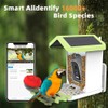 Solar Smart Bird Feeder with Camera with AI Identify Auto