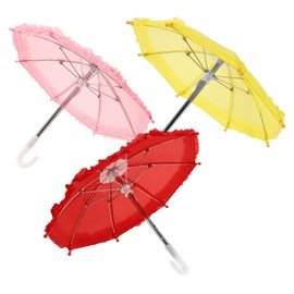 Toddmomy Cute Mini Umbrella: 3 Pieces Bridal Umbrella Kids Umbrella for Birthday Toys Props Wedding Photography Supplies (Random Colour), Random colour