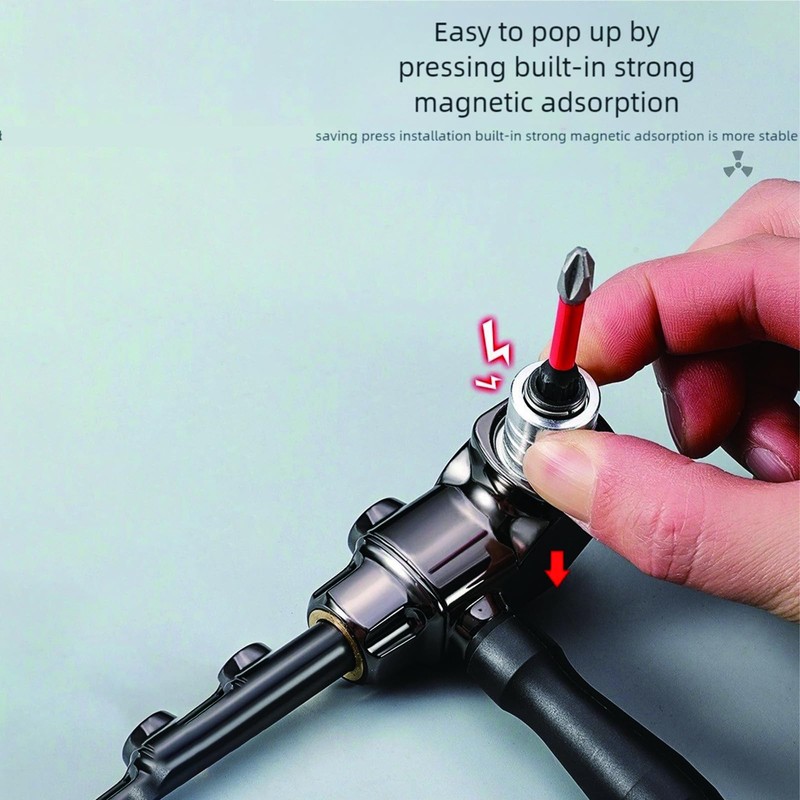 "90 Degree Magnetic Drill Bit Extension ， Right Angle Adapter