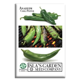 Anaheim Chili Pepper Seeds for Planting (Capsicum annuum) – 100+ Non-GMO & Heirloom Seeds by Isla’s Garden Seeds, Mild Heat & Rich Flavor, 90% Germination Rate, Great Home Garden Gift Idea