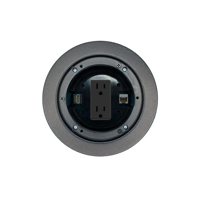 RiteAV CAT6A HDMI Floor Box Wall Plate with Power Outlet