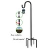 Bird Feeders Pole,Shepherds Hooks for Outdoor 1 Pack 48 Inch