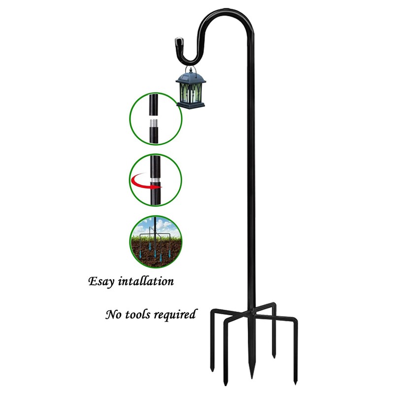Bird Feeders Pole,Shepherds Hooks for Outdoor 1 Pack 48 Inch