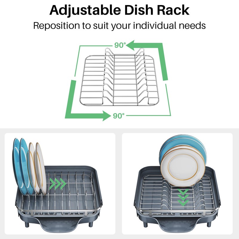Dish Drying Rack - Expandable Dish Rack for Kitchen Counter,