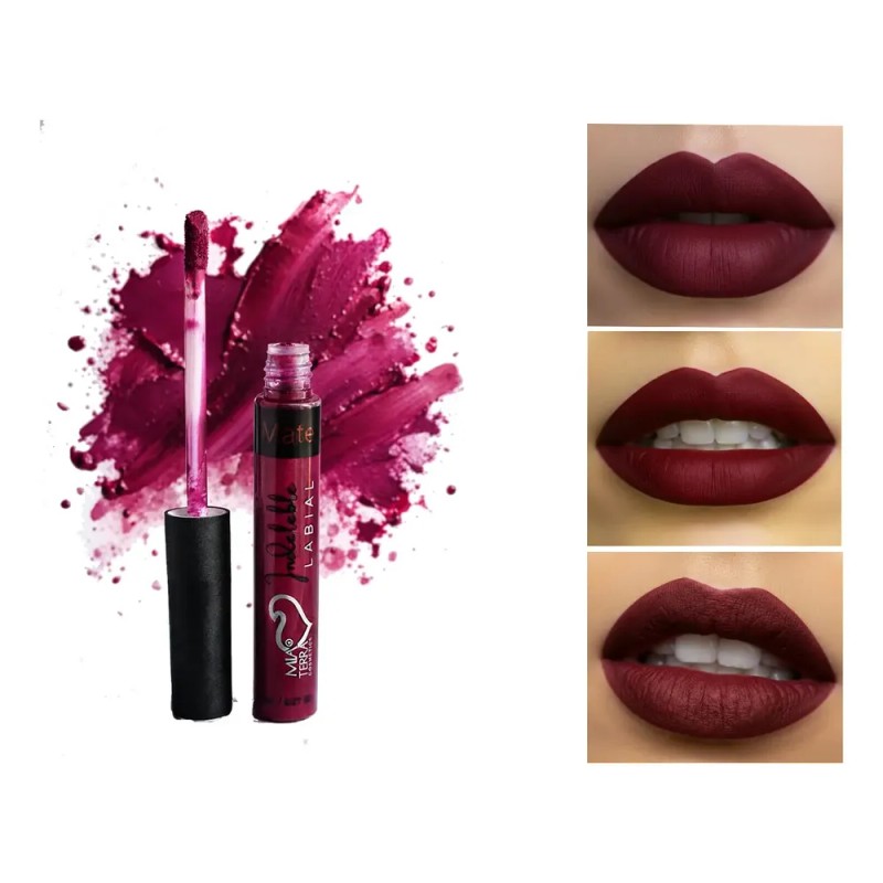 Labial Indeleble Mia Terra Cosmetics Color Rojo Quemado