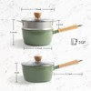 ROCKURWOK Ceramic Nonstick Sauce Pan, 3 QT Pot with Steamer,