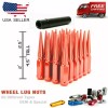 JJ 24PC 1/2x20 RED 4.5” SPIKE LUG NUTS + KEY