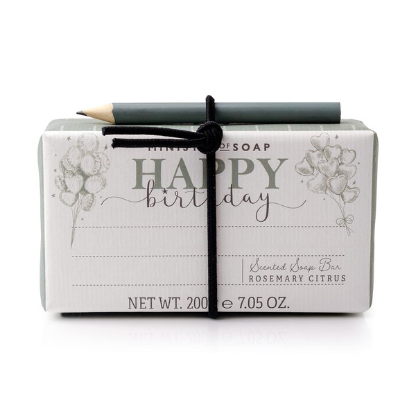 Minsitry of Soap Happy Birthday Rosemary Citrus Scented Soap Bar,