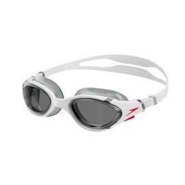 Speedo Unisex Adult Swim Goggle Biofuse 2.0 - White/Red/Light Smoke, One Size