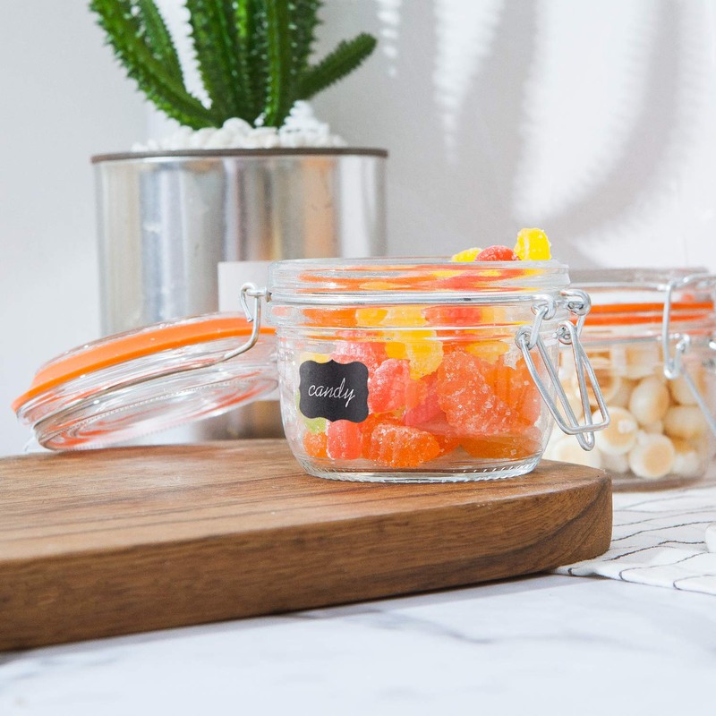 Small Glass Jars With Airtight Lids,Encheng Glass Spice Jars 5