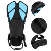 1 Pair Adjustable Diving Fins Soft TPR Open Heel Long
