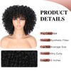 Afro Curly Wig with Bangs Short Kinky Curly Wig For