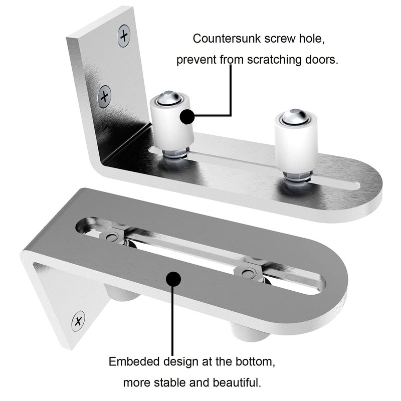 CCJH Barn Door Floor Guide Stainless Steel Adjustable Sliding Door