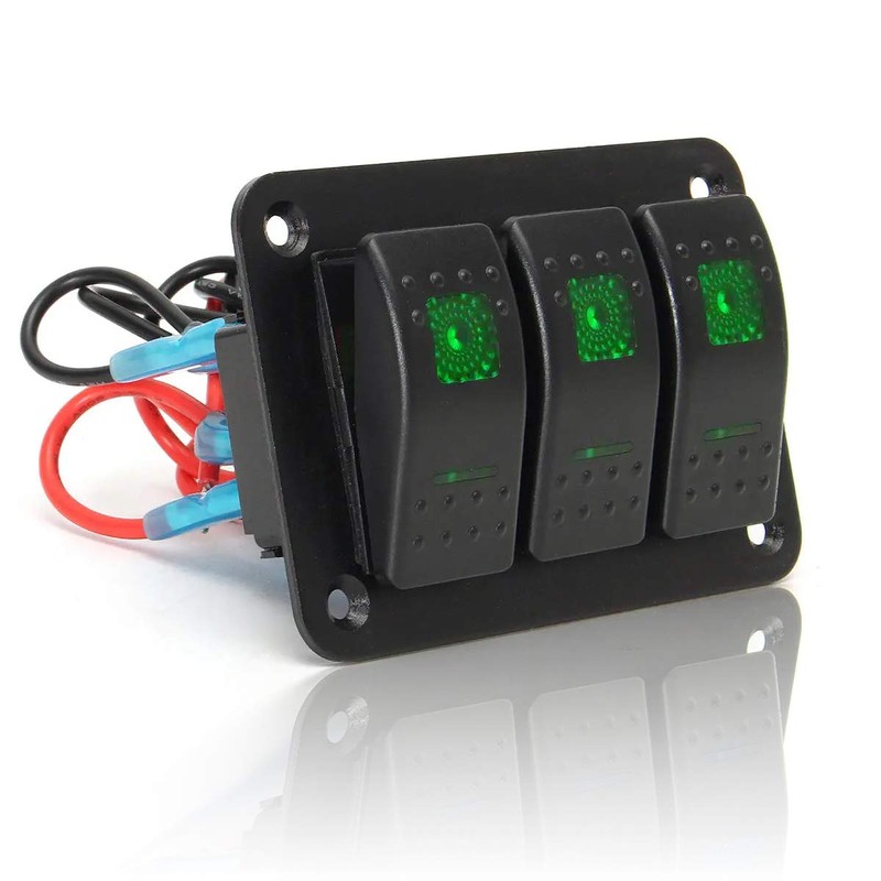 Stark Industries - 3-Gang Rocker Switch Aluminum Panel - Toggle