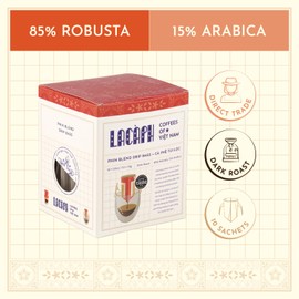LACÀPH PHIN BLEND DRIP BAGS - Single Serve Pour Over Vietnamese Coffee Drip Bag | Travel Friendly | Convenient Coffee for Camping