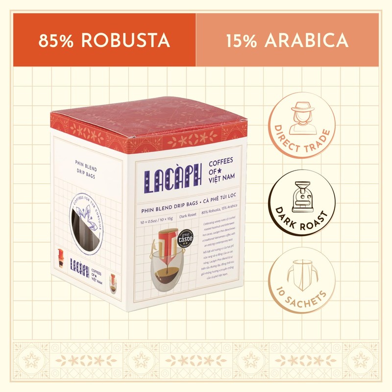 LACÀPH PHIN BLEND DRIP BAGS - Single Serve Pour Over