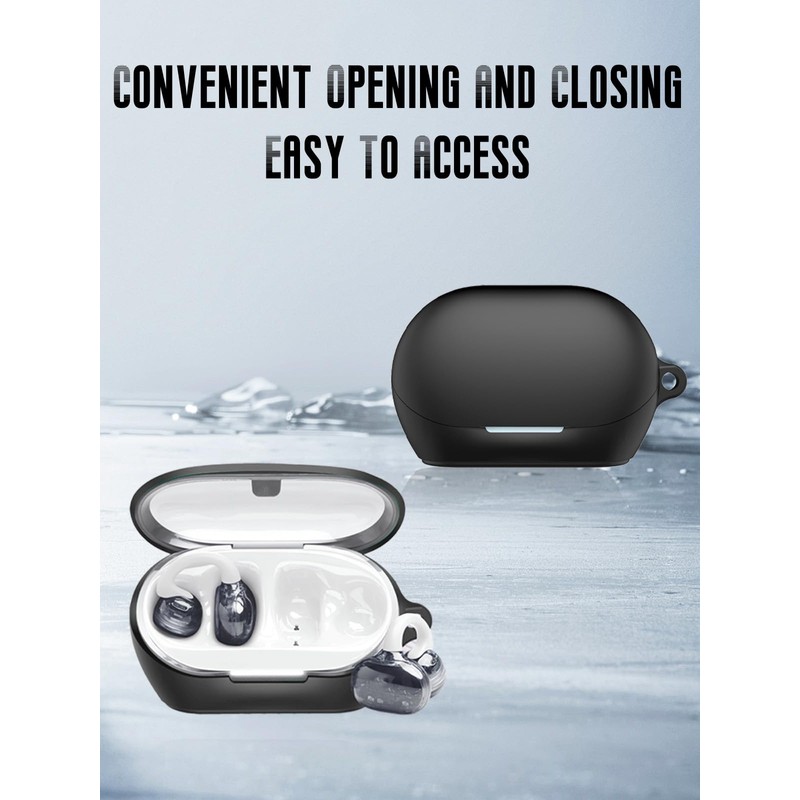Case for JBL SoundGear Clips Open-Ear Headphones, FJIASTB Soft Silicone