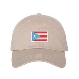 Puerto Rico Light Blue Flag Embroidered Baseball Cap (US, Alpha, One Size, Stone)