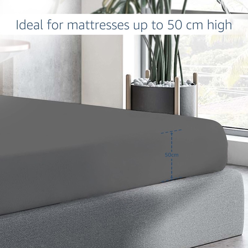 Amago - Fitted Sheet, 50 cm Pocket, 100 Percent Cotton,