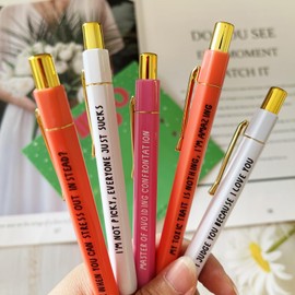 sesameless Star Sign Pen Set 5 PCS Zodiac Horoscope Astrology Ballpoint Pens Birthday Gifts for Friends Teacher School Office Supplies (Virgo)