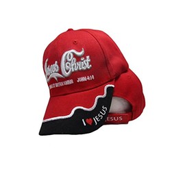 Ant Enterprises Jesus Christ Christian Eternally Refreshing John 4:14 Red Embroidered Cap (Ruf)
